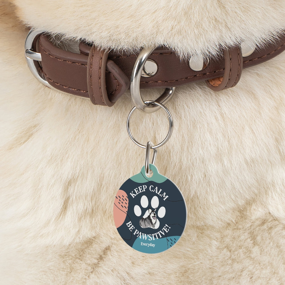 Pawstive Hand-Carved Leather Keychain