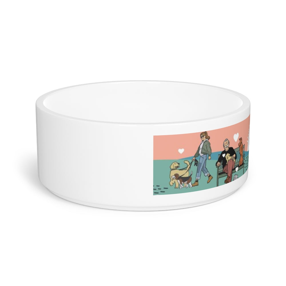 “I Love My Paw Parents” Cool Tones Ceramic Bowl